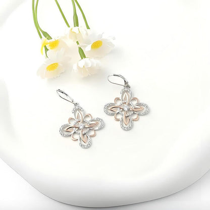 WitchKnot – Boucles d'Oreilles Nœud de Sorcière Argent S925 & Or Rose