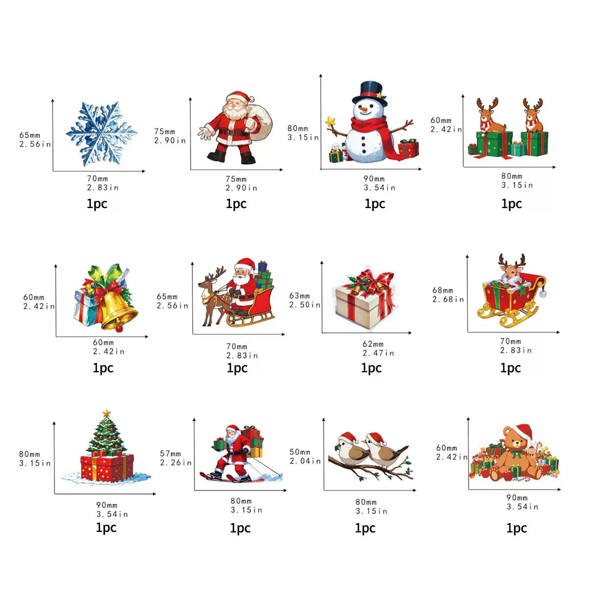 MagicGlow – Autocollants de Noël à LED pour fenêtres et murs