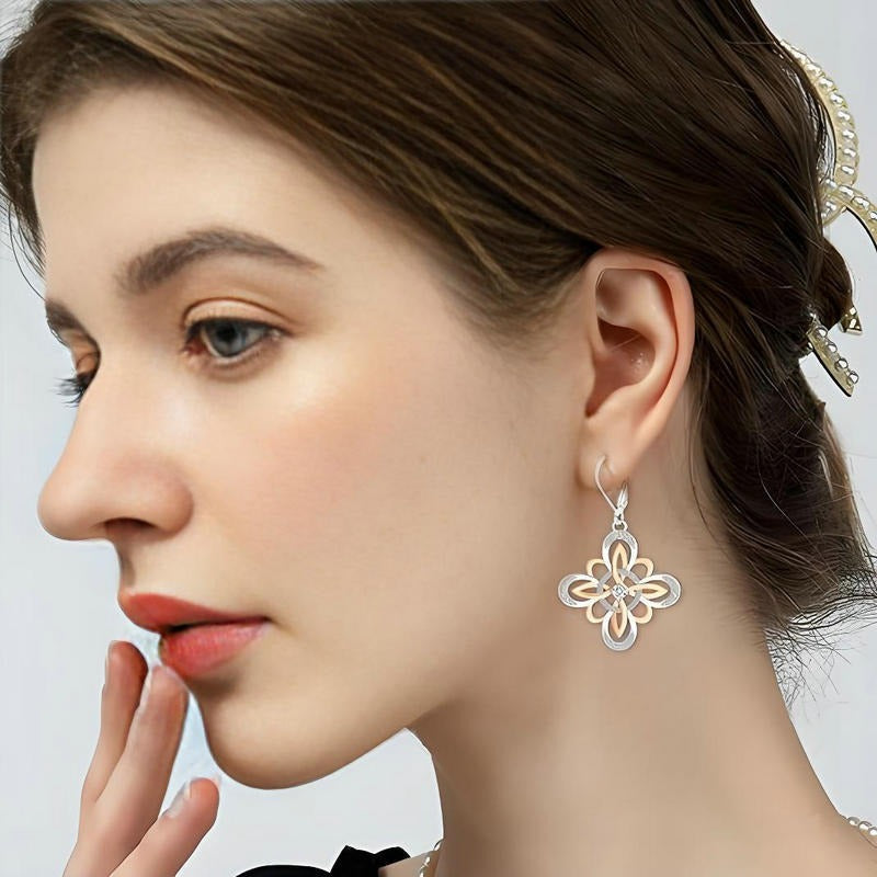 WitchKnot – Boucles d'Oreilles Nœud de Sorcière Argent S925 & Or Rose