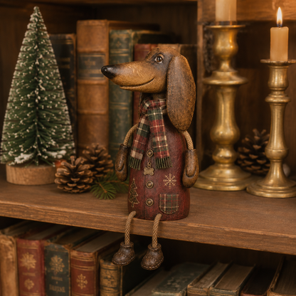 VintageDoxie – Statuette Teckel Déco Cheminée Style Farmhouse