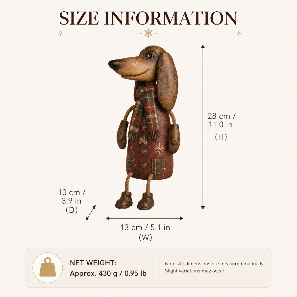 VintageDoxie – Statuette Teckel Déco Cheminée Style Farmhouse