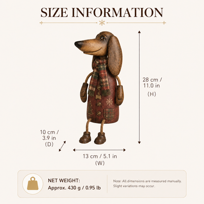 VintageDoxie – Statuette Teckel Déco Cheminée Style Farmhouse