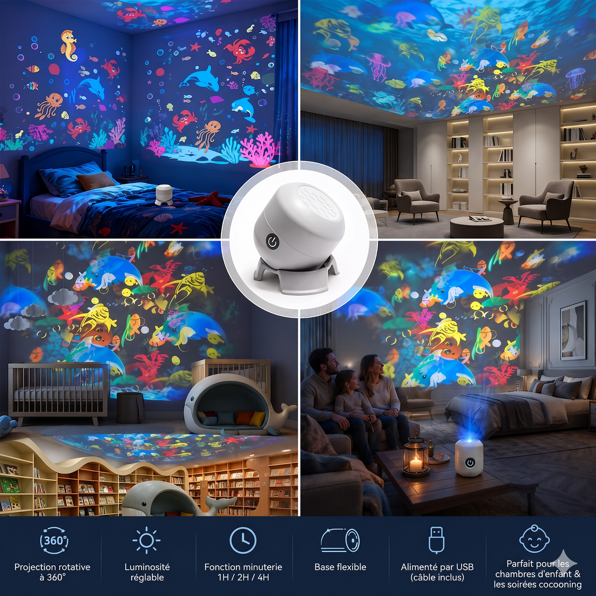 LumiWave Pro – Le projecteur immersif qui transforme vos nuits en oasis magique