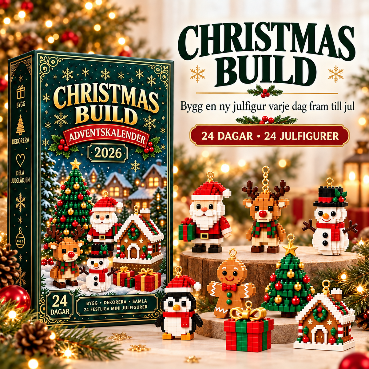 XmasBlocks – Calendrier de l'Avent 24 Figurines à Construire