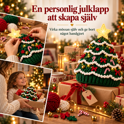 XmasCrochet – Kit DIY Crochet Bonnet Sapin de Noël