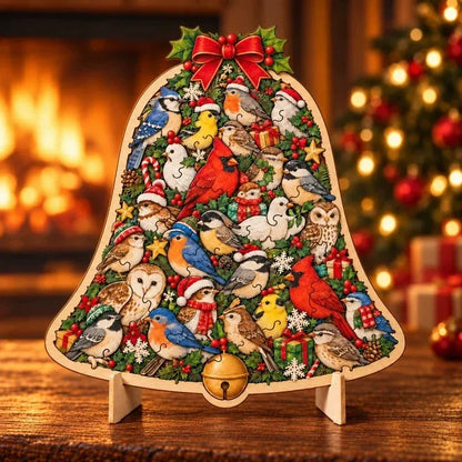 XmasWood – Puzzle en Bois de Noël 3D avec Socle Expo