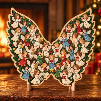 XmasWood – Puzzle en Bois de Noël 3D avec Socle Expo