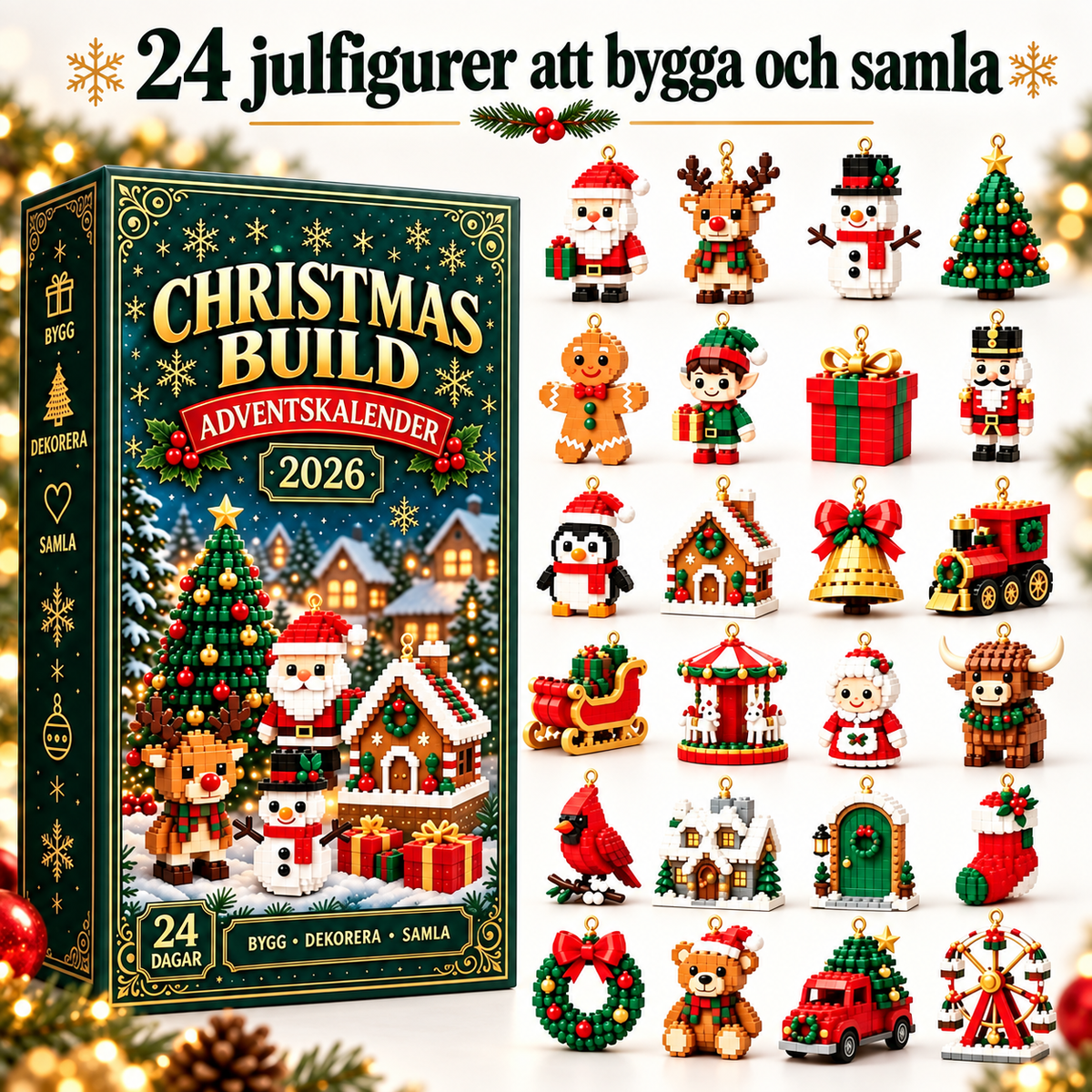 XmasBlocks – Calendrier de l'Avent 24 Figurines à Construire