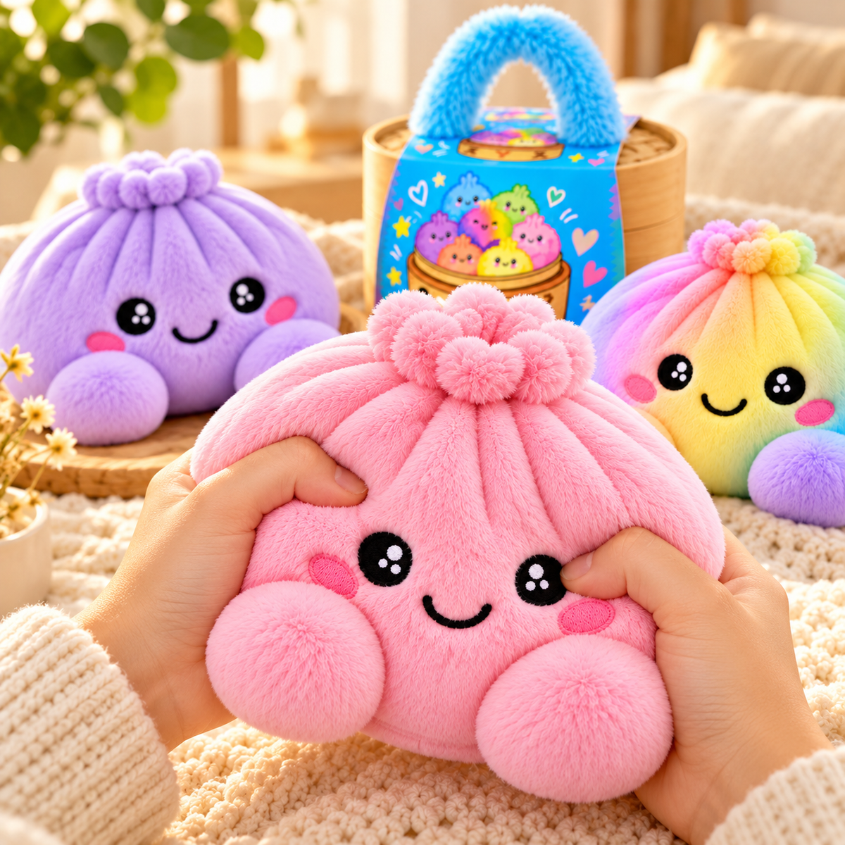 BaoPlush – Peluche Anti-Stress Brioche Vapeur Kawaii