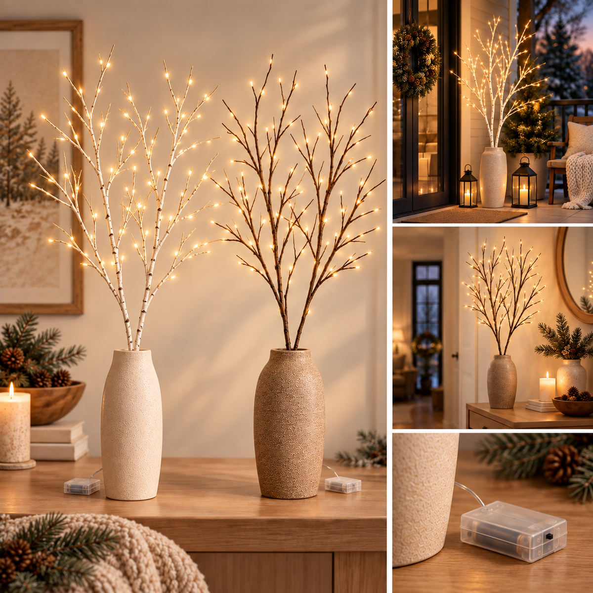 LumiBranch – Branches Lumineuses LED Sans Fil avec Minuteur