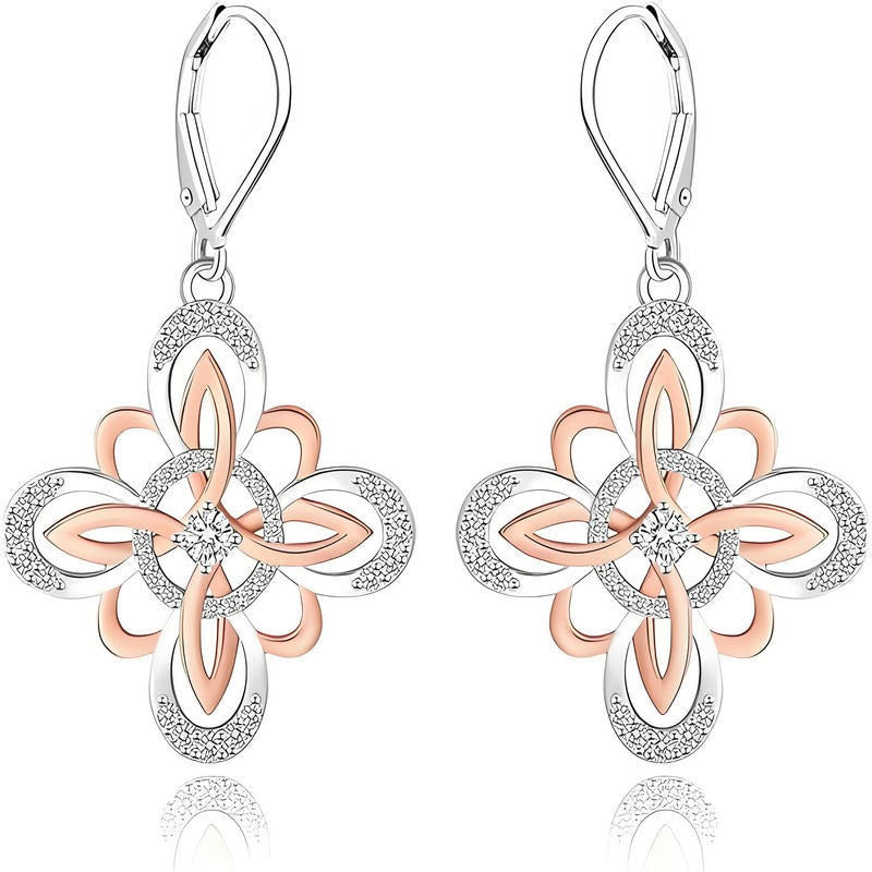 WitchKnot – Boucles d'Oreilles Nœud de Sorcière Argent S925 & Or Rose