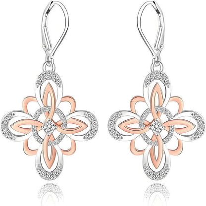 WitchKnot – Boucles d'Oreilles Nœud de Sorcière Argent S925 & Or Rose