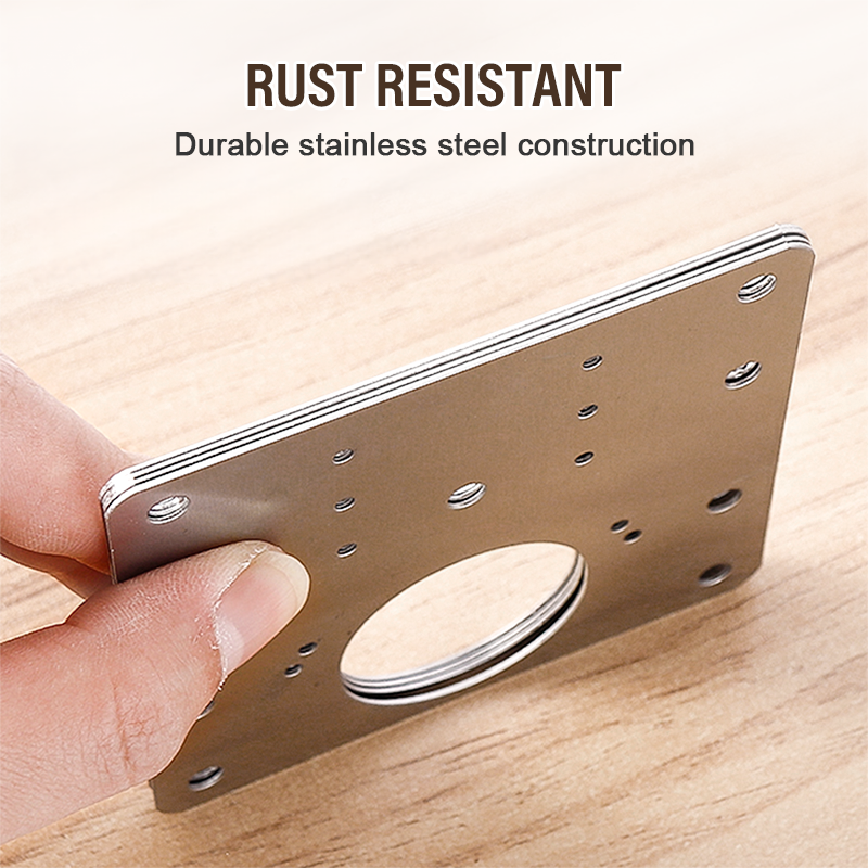 HingeFix – Plaques de Réparation Charnière Placard en Inox