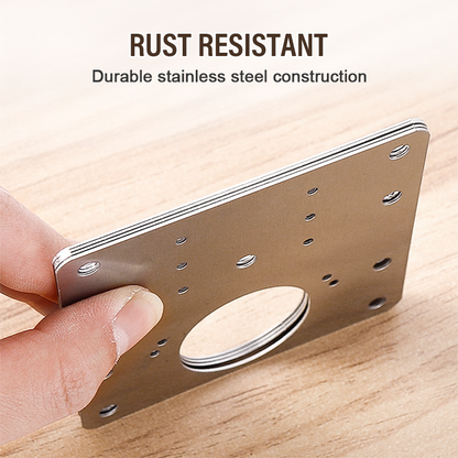 HingeFix – Plaques de Réparation Charnière Placard en Inox