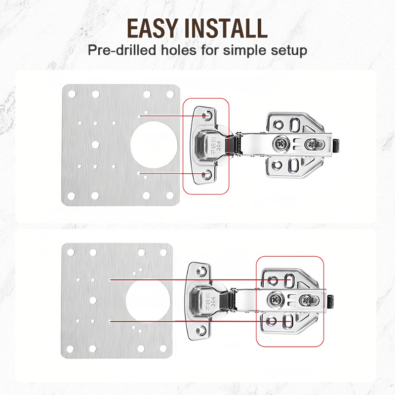 HingeFix – Plaques de Réparation Charnière Placard en Inox