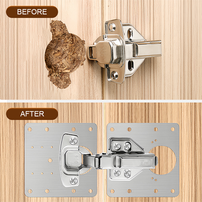 HingeFix – Plaques de Réparation Charnière Placard en Inox