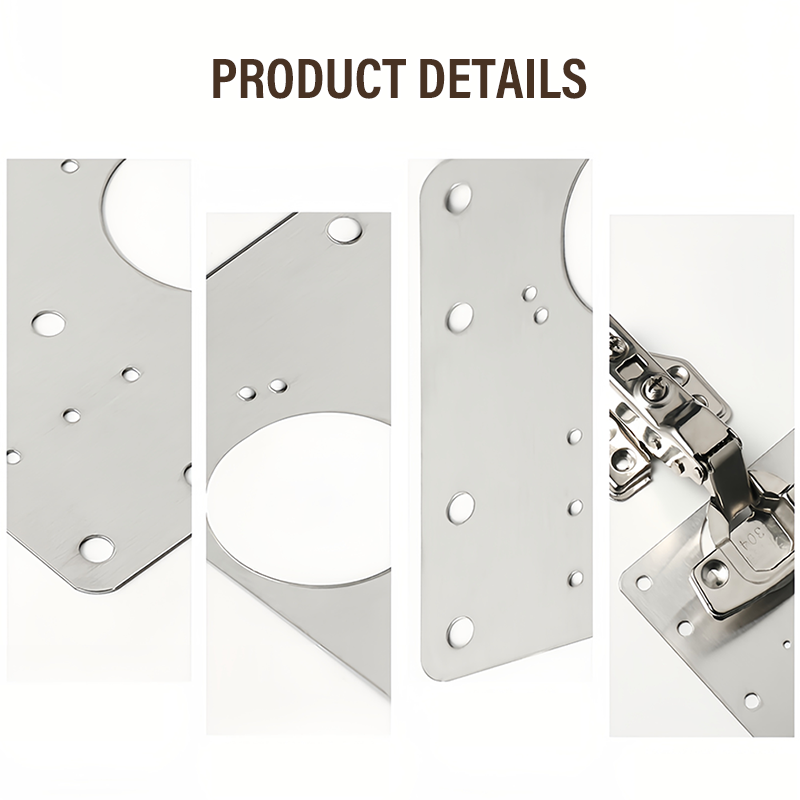 HingeFix – Plaques de Réparation Charnière Placard en Inox