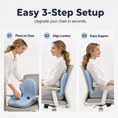 ErgoBack – Coussin d'Assise Ergonomique et Soutien Lombaire