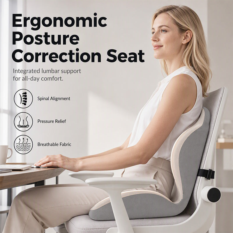 ErgoBack – Coussin d'Assise Ergonomique et Soutien Lombaire