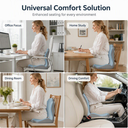 ErgoBack – Coussin d'Assise Ergonomique et Soutien Lombaire