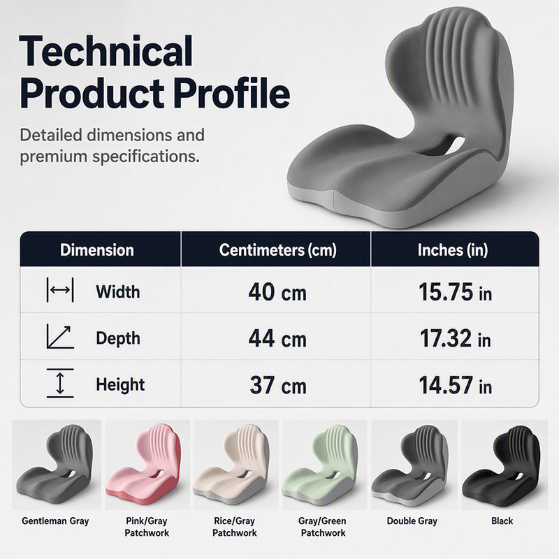 ErgoBack – Coussin d'Assise Ergonomique et Soutien Lombaire