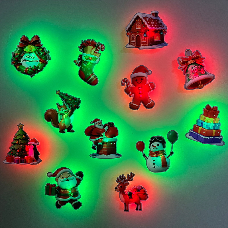 MagicGlow – Autocollants de Noël à LED pour fenêtres et murs