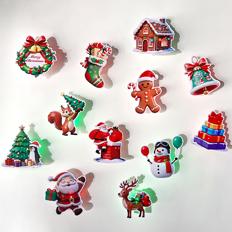 MagicGlow – Autocollants de Noël à LED pour fenêtres et murs