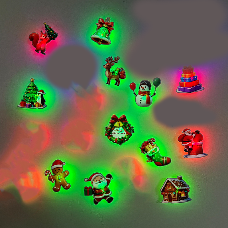 MagicGlow – Autocollants de Noël à LED pour fenêtres et murs